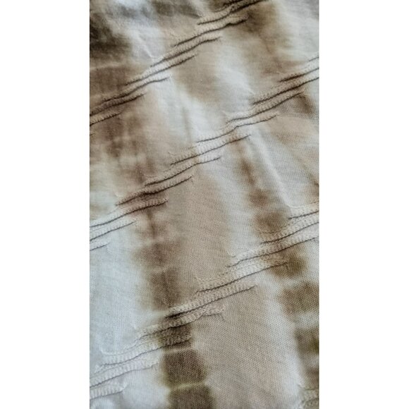Terra & Sky Tan Brown Tie Dye Textured Balloon Sleeve Top Size 0X (14W) - Picture 4 of 7